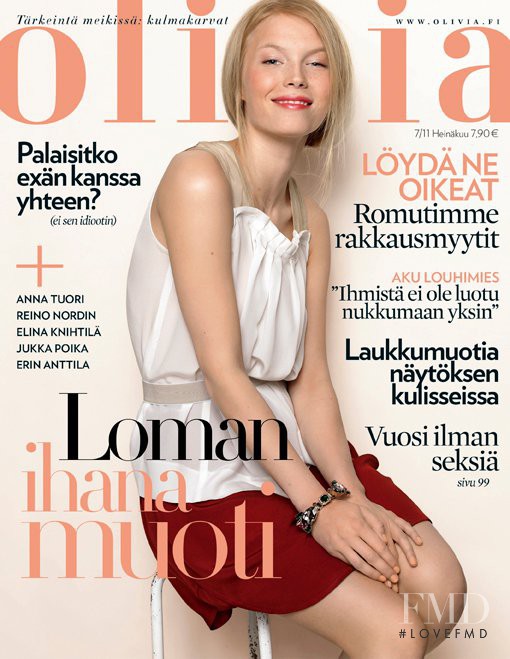 Noora Lappi featured on the Olivia cover from July 2011