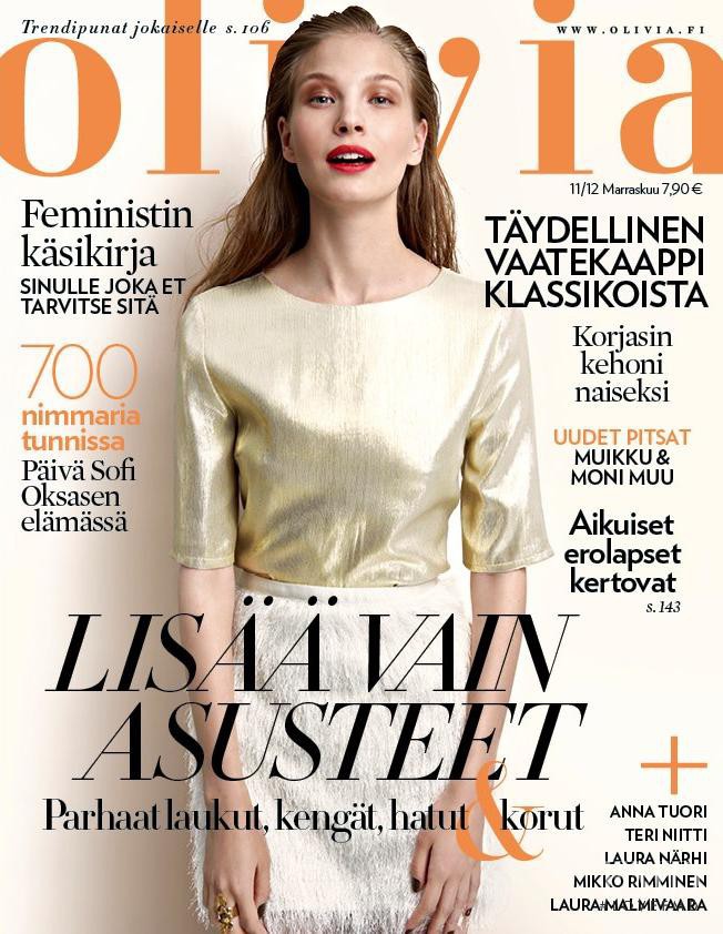 Anna Piirainen featured on the Olivia cover from November 2012