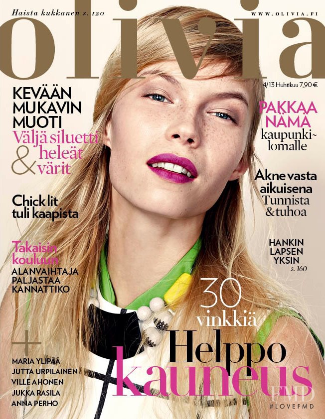 Noora Lappi featured on the Olivia cover from April 2013