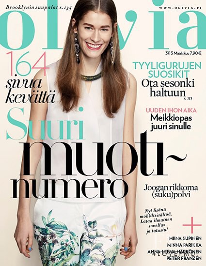 Caroline Farneman featured on the Olivia cover from March 2013