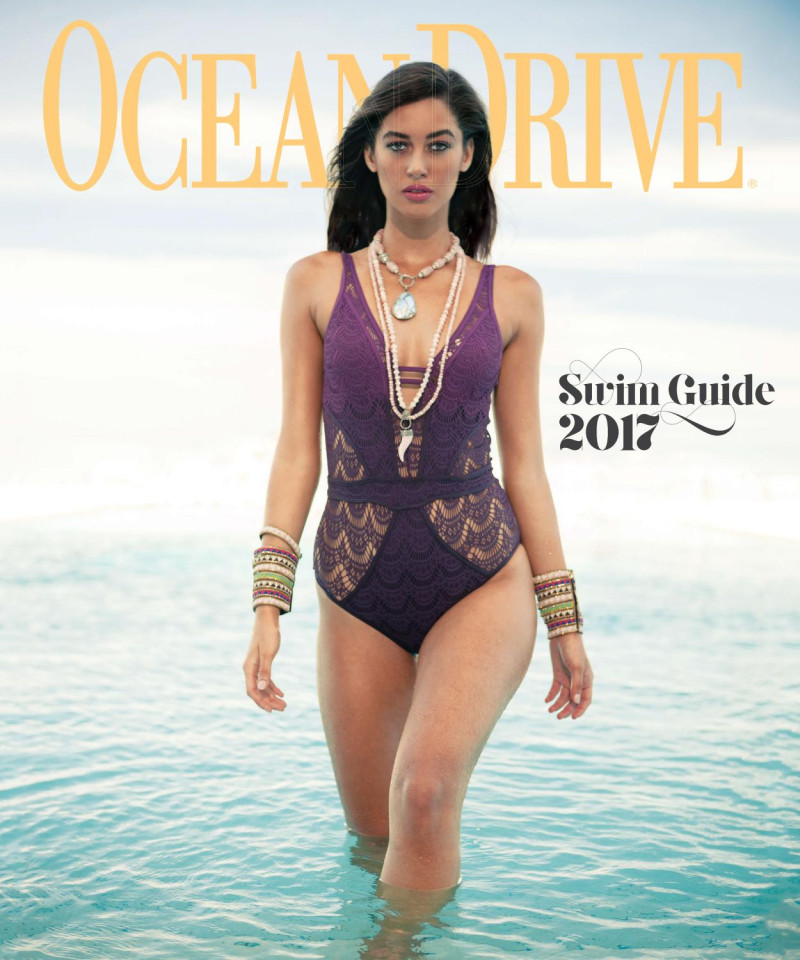 Mariana Downing featured on the Ocean Drive cover from July 2017