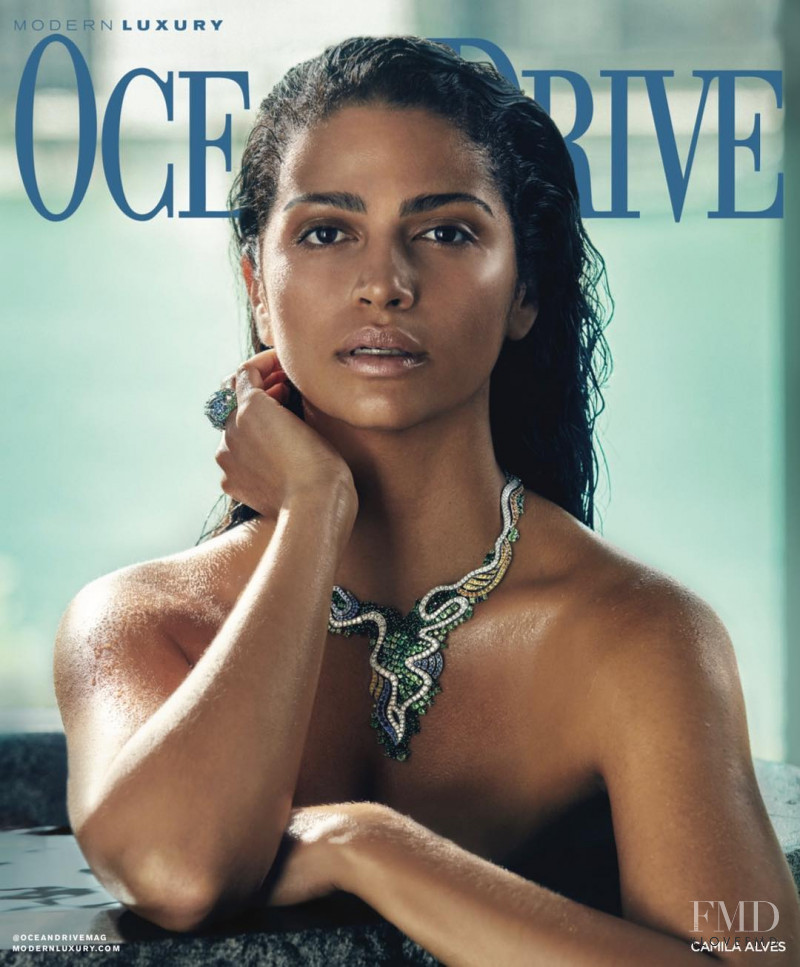 Camila Alves featured on the Ocean Drive cover from November 2017
