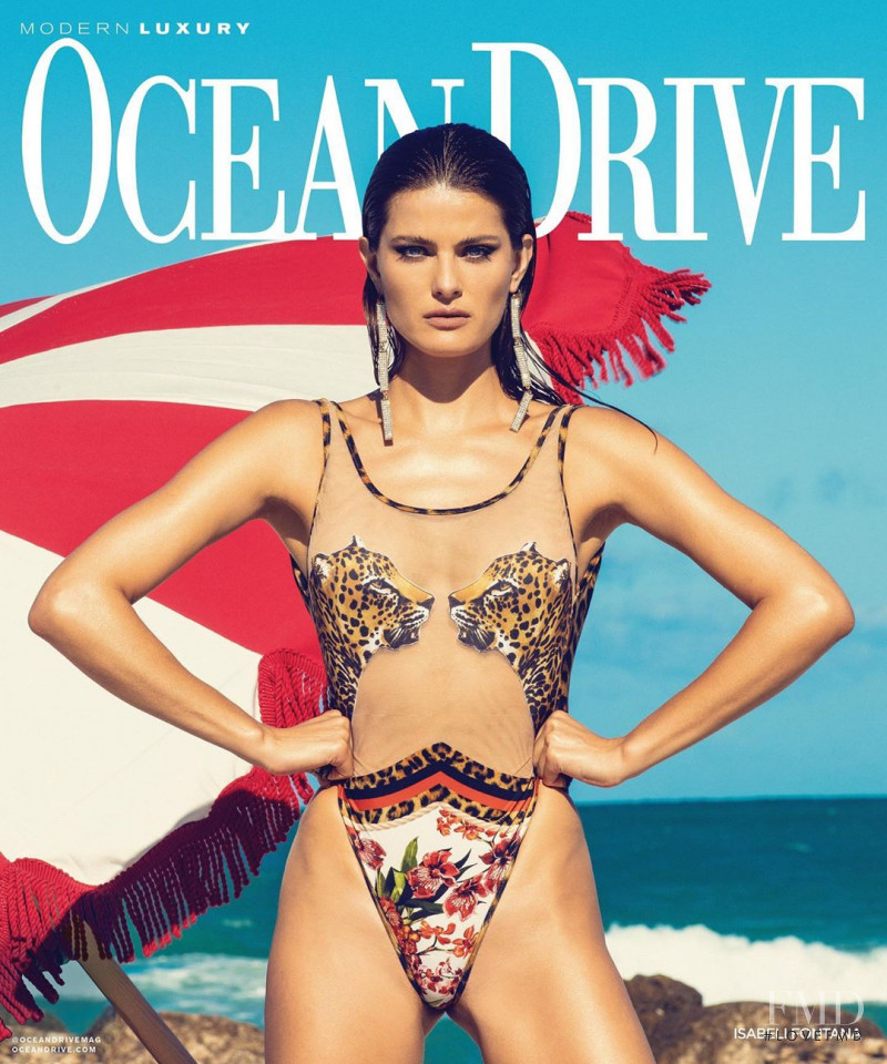 Isabeli Fontana featured on the Ocean Drive cover from July 2019