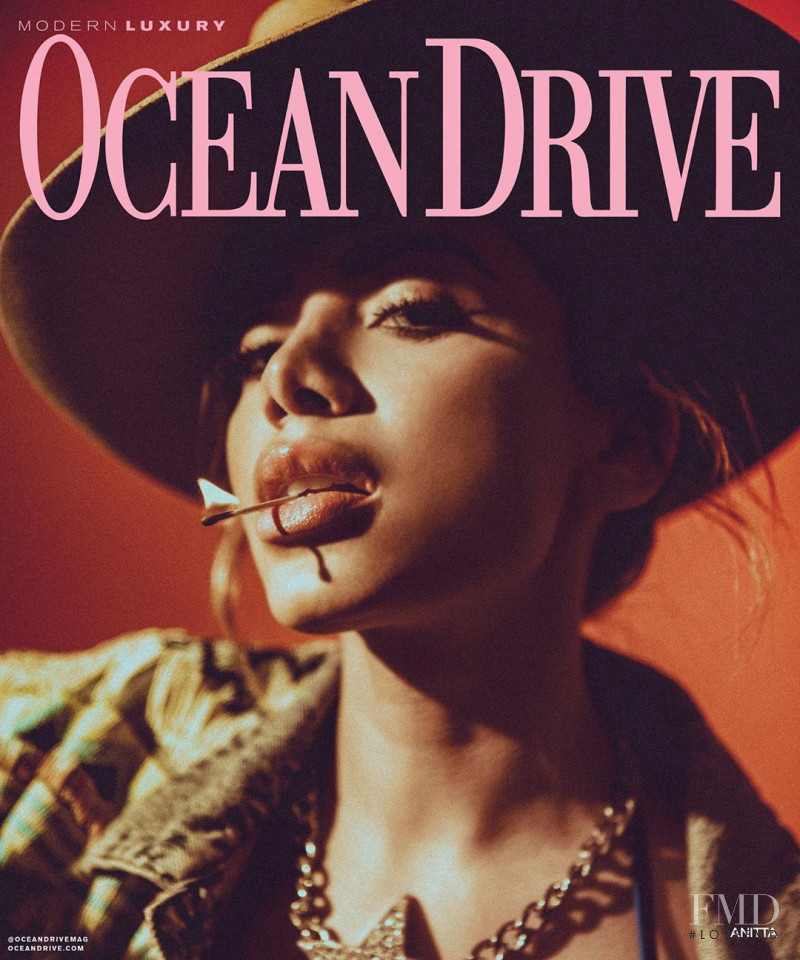 Anitta featured on the Ocean Drive cover from October 2019