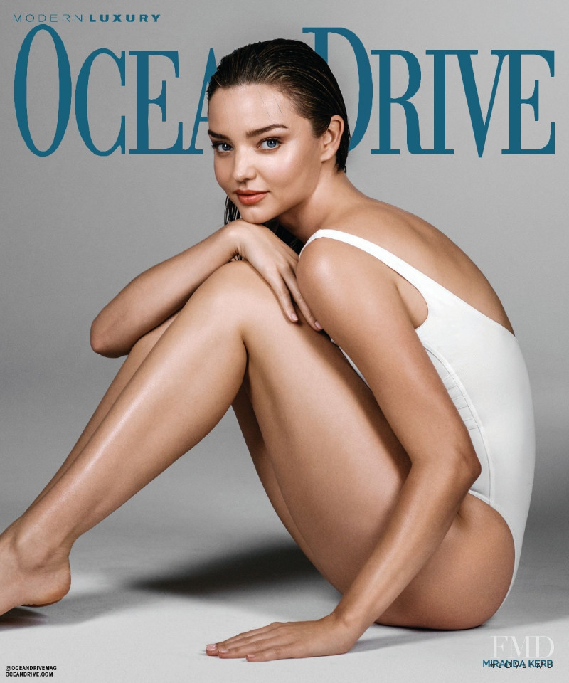 Miranda Kerr featured on the Ocean Drive cover from July 2020