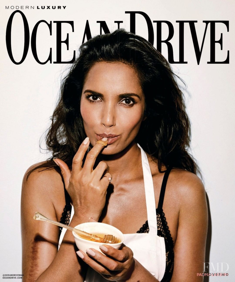Padma Lakshmi featured on the Ocean Drive cover from May 2020