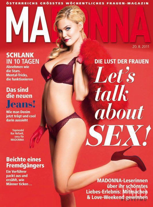 Bar Refaeli featured on the MADONNA cover from August 2011