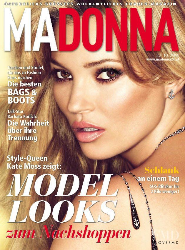 Kate Moss featured on the MADONNA cover from October 2011