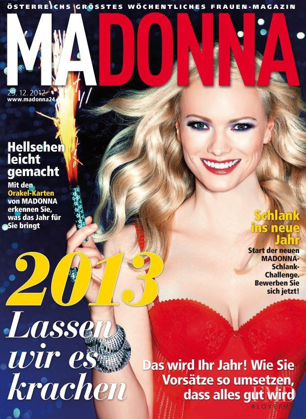 Franziska Knuppe featured on the MADONNA cover from December 2012