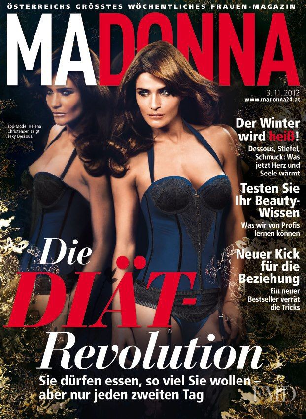 Helena Christensen featured on the MADONNA cover from November 2012