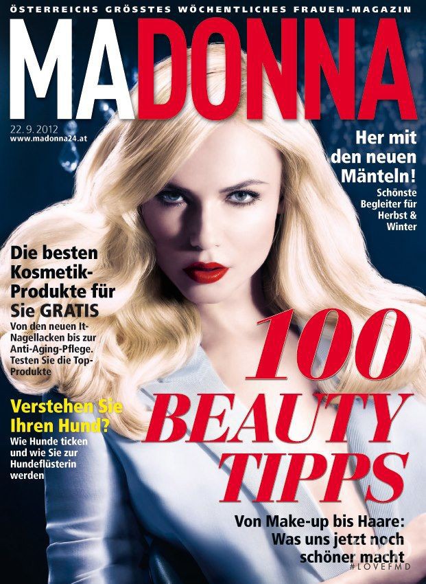 Natasha Poly featured on the MADONNA cover from September 2012