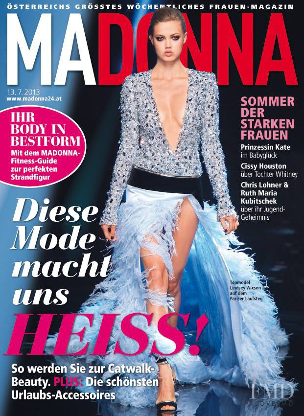 Lindsey Wixson featured on the MADONNA cover from July 2013