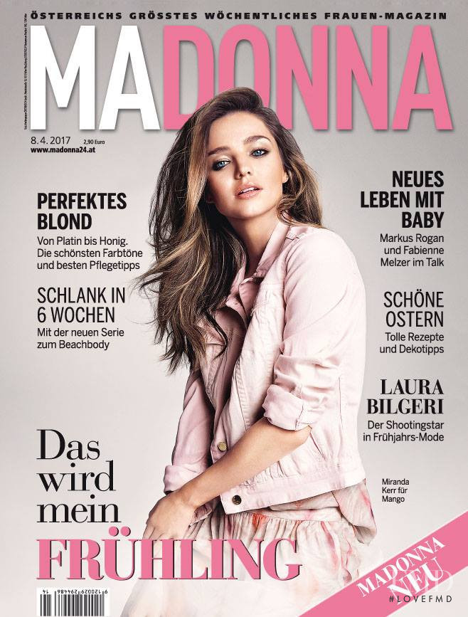 Miranda Kerr featured on the MADONNA cover from April 2017
