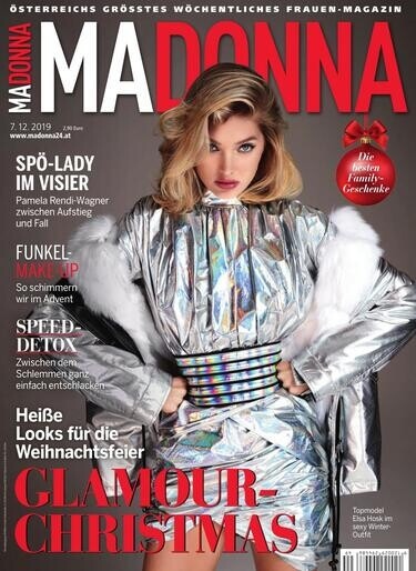 Elsa Hosk featured on the MADONNA cover from December 2019
