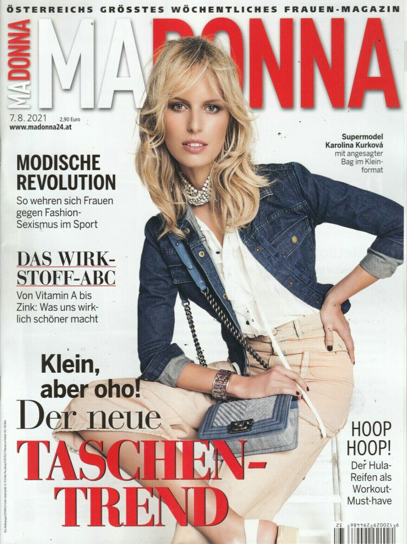 Karolina Kurkova featured on the MADONNA cover from August 2021
