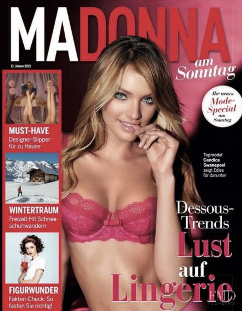 Candice Swanepoel featured on the MADONNA cover from January 2021