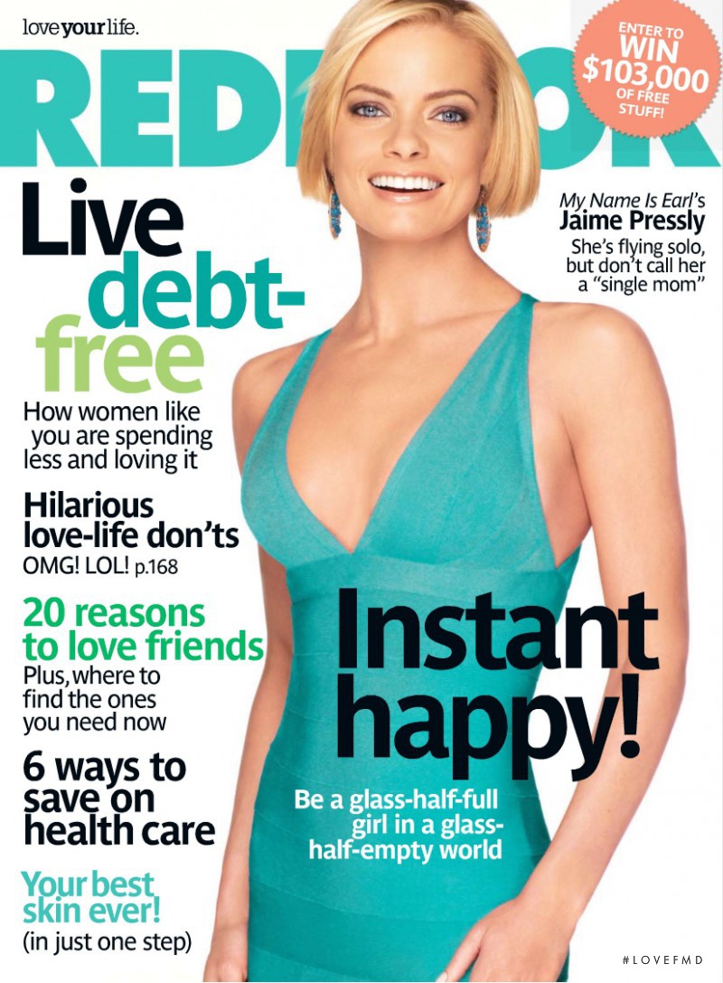 Jaime Pressly featured on the Redbook cover from April 2009