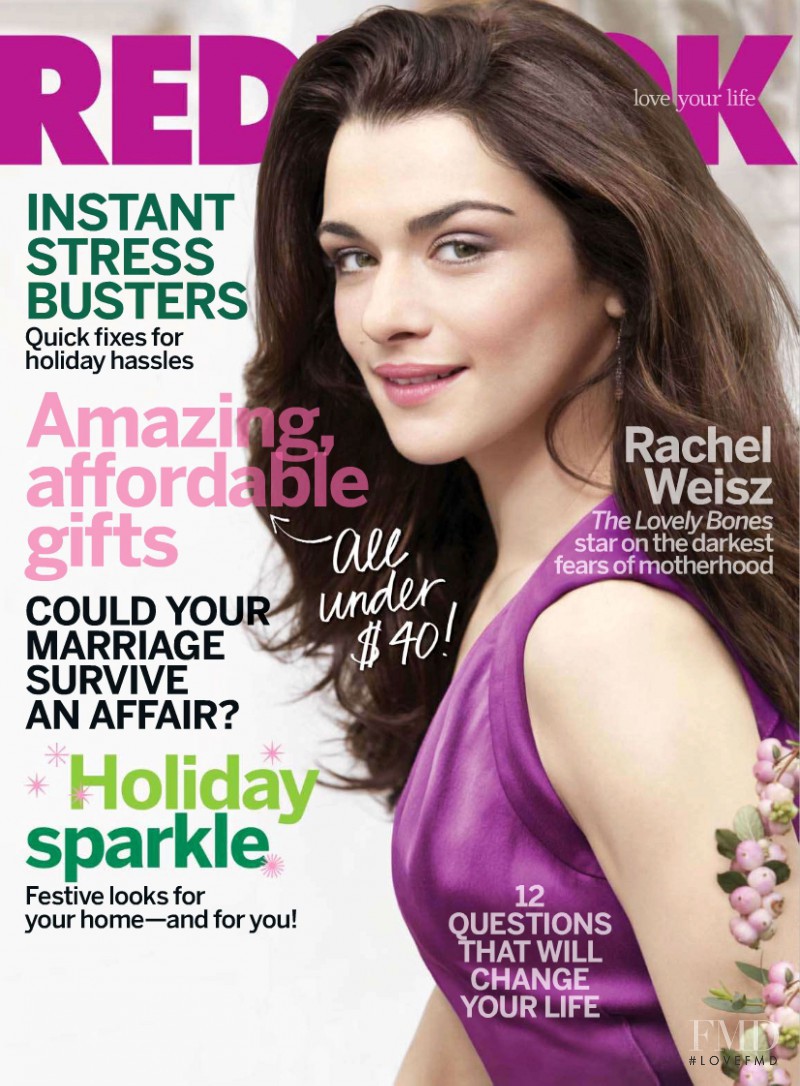 Rachel Weisz featured on the Redbook cover from December 2009