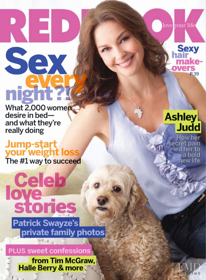 Ashley Judd featured on the Redbook cover from February 2010