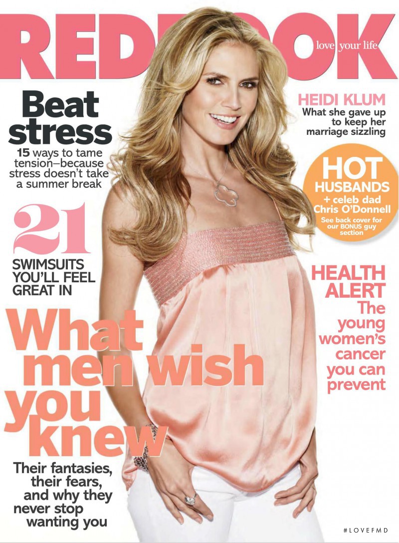Heidi Klum featured on the Redbook cover from June 2010