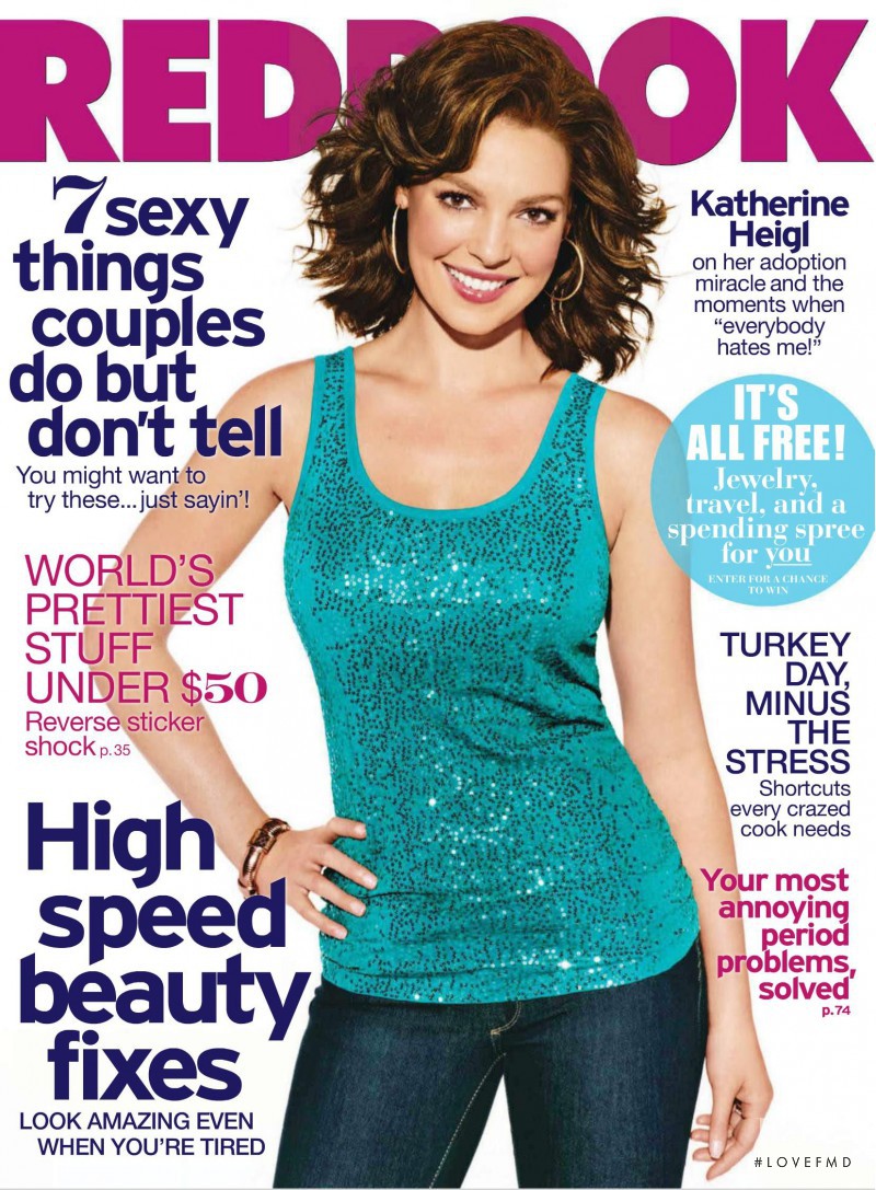 Katherine Heigl featured on the Redbook cover from November 2010