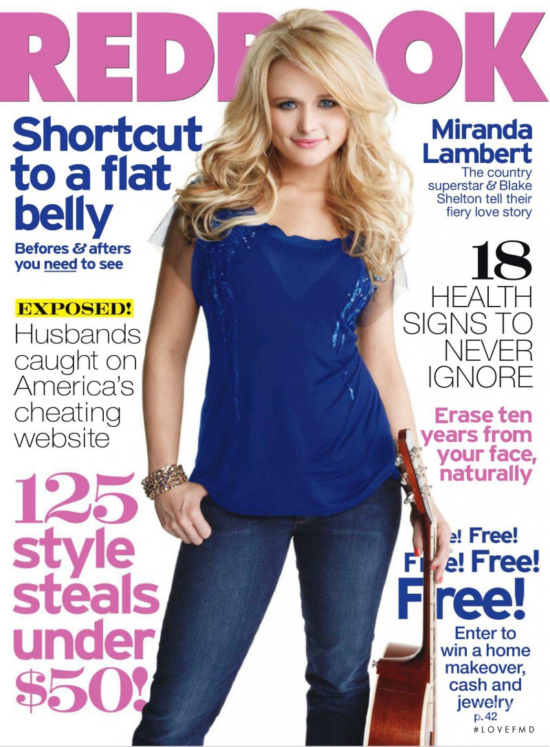 Miranda Lambert featured on the Redbook cover from April 2011