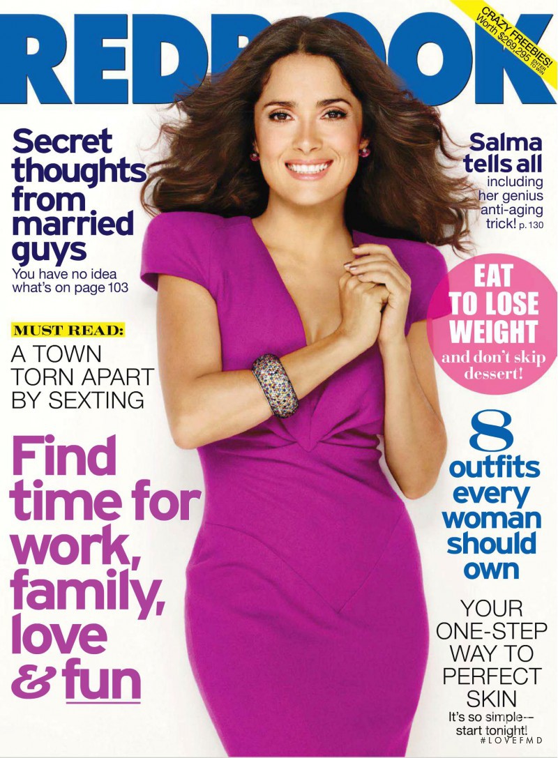 Salma Hayek featured on the Redbook cover from November 2011
