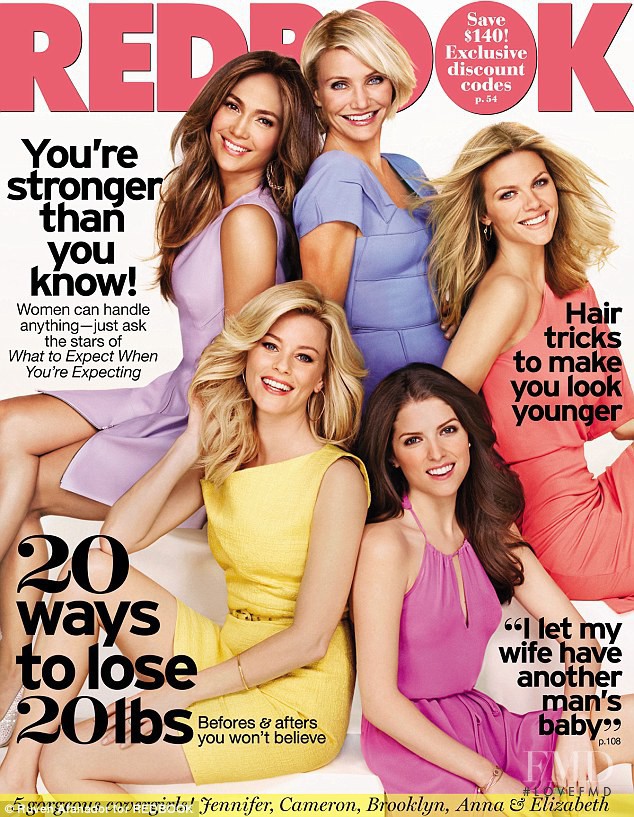 Jennifer Lopez, Cameron Diaz, Elizabeth Banks, Anna Kendrick featured on the Redbook cover from June 2012