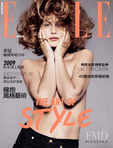 Laetitia Casta featured on the Elle Taiwan cover from December 2009