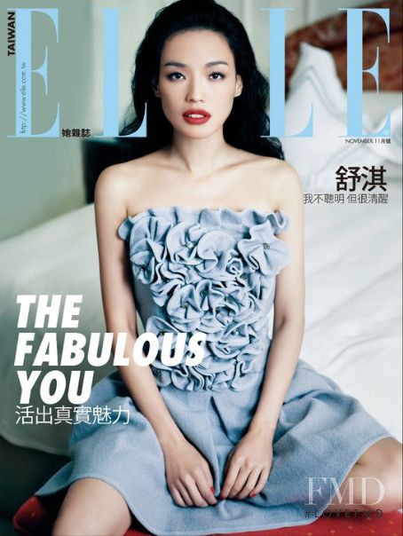Shu Qi featured on the Elle Taiwan cover from November 2010