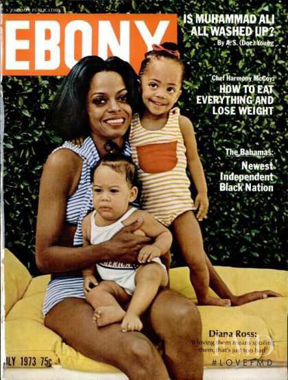 Diana Ross featured on the Ebony cover from July 1973