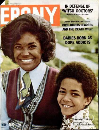 Nancy Wilson featured on the Ebony cover from May 1973