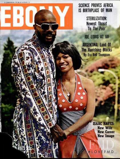 Isaac Hayes featured on the Ebony cover from October 1973