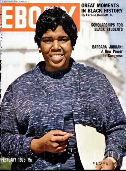 Barbara Jordan featured on the Ebony cover from January 1975