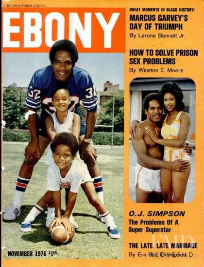 O.J. Simpson featured on the Ebony cover from November 1976