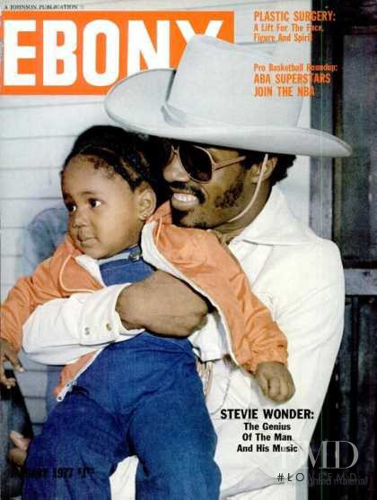 Stevie Wonder featured on the Ebony cover from January 1977