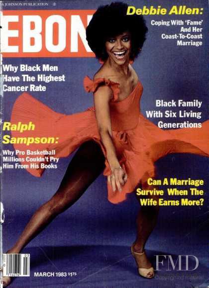 Debbie Allen featured on the Ebony cover from March 1983