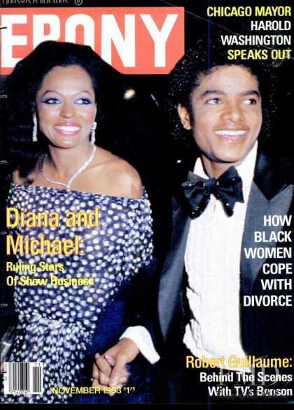 Diana & Michael featured on the Ebony cover from November 1983