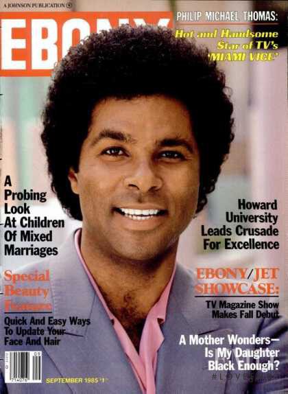 Philip Michael Thomas featured on the Ebony cover from September 1985