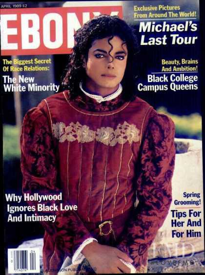 Michael Jackson featured on the Ebony cover from April 1989