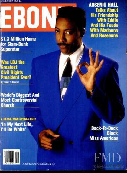 Arsenio Hall featured on the Ebony cover from December 1990