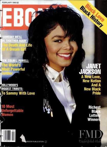 Janet Jackson featured on the Ebony cover from February 1990