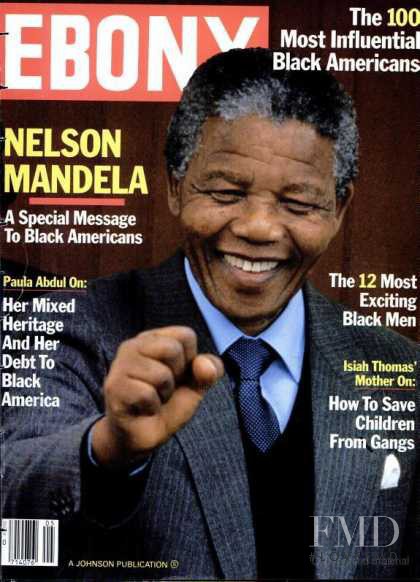 Nelson Mandela featured on the Ebony cover from May 1990