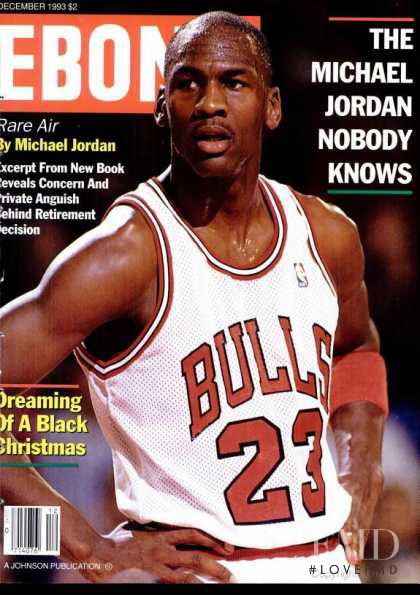Michael Jordan featured on the Ebony cover from December 1993