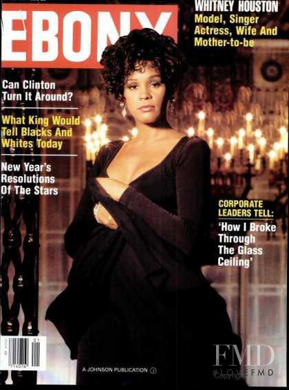 Whitney Houston featured on the Ebony cover from January 1993