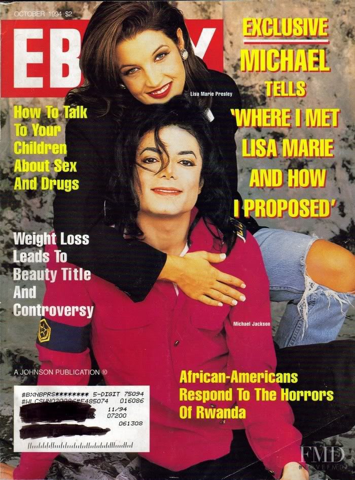 Michael Jackson featured on the Ebony cover from October 1994