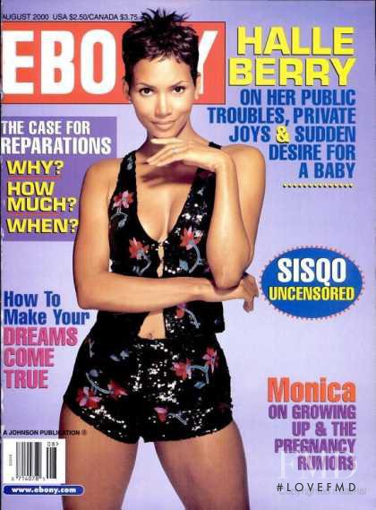 Halle Berry featured on the Ebony cover from August 2000