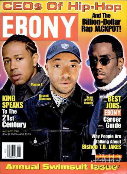  featured on the Ebony cover from January 2001
