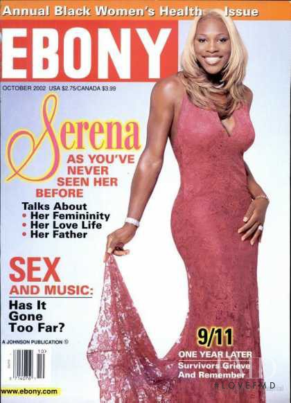 Serena featured on the Ebony cover from October 2002