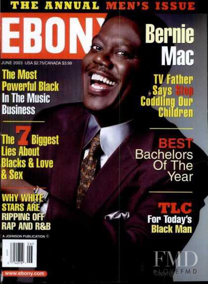 Bernie Mac featured on the Ebony cover from June 2003